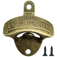 Abridor de garrafa Beer Day Let's Drink montado na parede vintage retrô abridor de cerveja RAA comprar usado  Enviando para Brazil