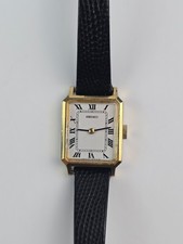 Seiko relógio mecânico tanque feminino moldura tom dourado número romano quadrado funcionando comprar usado  Enviando para Brazil