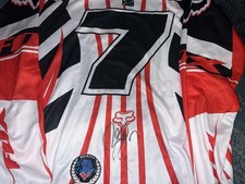 Camiseta de motocross assinada por James Bubba Stewart uma das melhores estrelas Beckett #5, usado comprar usado  Enviando para Brazil