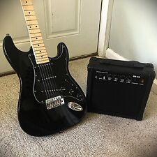 Black electric guitar for sale  Flanders