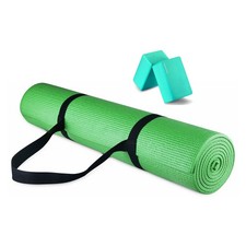 Tapete de exercício Signature Fitness alta densidade sem rasgo com alça, verde (caixa aberta) comprar usado  Enviando para Brazil