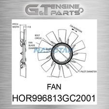Hor996813gc2001 fan fits for sale  Pompano Beach