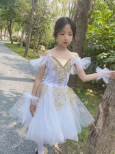 Saia Tutu Balé Feminino Vestido Performance Menina Adulto Bailarina Festa Vestido de Dança, usado comprar usado  Enviando para Brazil