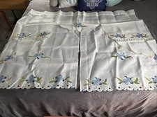 CONJUNTO DE 3 PEÇAS CORTINA DE COZINHA BORDADA JANELA FLOR AZUL) 🔥FRETE GRÁTIS 🔥 comprar usado  Enviando para Brazil
