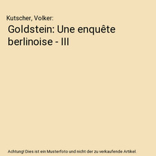 Goldstein une enquête gebraucht kaufen  Trebbin