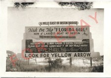 Foto antiga vintage 1940 de um outdoor da Flórida para passeios de barco de pesca Dave Marler comprar usado  Enviando para Brazil