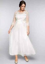 Usado, Sheego Floral Encaje Aplique Boda Vestido En Blanco Roto (fm54-2) comprar usado  Enviando para Brazil