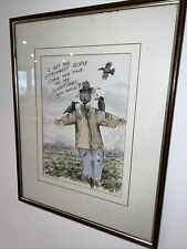 Framed watercolour scarecrow for sale  THETFORD