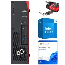 KOMPUTER GAMINGOWY FUJITSU D738 i5-8400 16GB 256GB RX 6400 4GB W11P KLASA A, używany na sprzedaż  PL