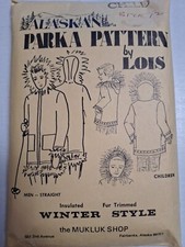 Casaco de inverno quente Alaskan Parka Childs 12 Lois Mukluk Shop padrão de costura vintage comprar usado  Enviando para Brazil