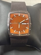 Relógio Skagen 396LTMN titânio laranja escuro mostrador ferrugem joia SKG8L quadrado comprar usado  Enviando para Brazil