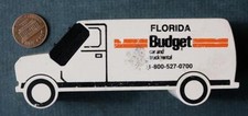 1980s Era Flórida Orçamento Aluguel de Carros e Caminhões PESADO Relógio Peso de Papel em Forma de Van-- comprar usado  Enviando para Brazil
