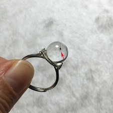 Anel de cristal de quartzo natural bolha móvel Enhydro L111316 comprar usado  Enviando para Brazil