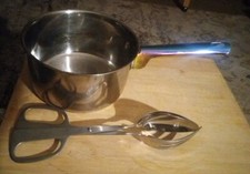 Usado, Pote de aço inoxidável 2 quartos feito na Índia colher salada grátis $35 comprar usado  Enviando para Brazil