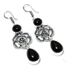 Brinco de prata esterlina 925 feito à mão com pedra preciosa ônix preto tamanho 2,6 comprar usado Brinco de prata esterlina 925 feito à mão com pedra preciosa ônix preto tamanho 2,6 comprar usado  Enviando para Brazil