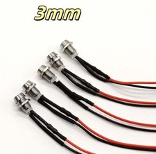 LEDs pré-conectados de 3 mm com suportes de metal montagem em painel de 6 mm 3V 6V 9V 12V 24V 36V~220V comprar usado  Enviando para Brazil
