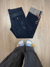 Vintage Dsquared2 Logo y2k Dżinsy Włochy Niebieskie Rozmiar 30 na sprzedaż  PL
