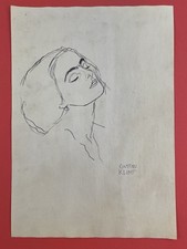 Gustav Klimt (feito à mão) desenho mídia mista em papel assinado e carimbado comprar usado  Enviando para Brazil