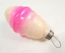 Enfeite de árvore de Natal canelado rosa/branco leitoso comprar usado  Enviando para Brazil