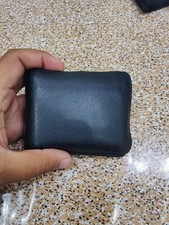 Carteira masculina de couro preta 3 bolsos dobráveis com mini bolsos extras comprar usado  Enviando para Brazil