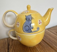 Teetasse teekanne katze gebraucht kaufen  Mechernich