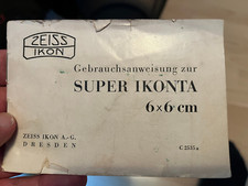 Super ikonta bedienungsanleitu gebraucht kaufen  Duisburg
