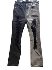 Jeans azul tema junior 11/12 preto jeans grunge desgastado streetwear meninas comprar usado  Enviando para Brazil