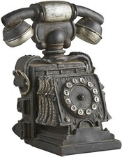 Telefone decorativo vintage | Decoração rústica para casa | 6,7" L x 4,75" L x 7,87" A, comprar usado  Enviando para Brazil