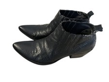 Boots cuir noir d'occasion  Saint-Jean-de-Braye
