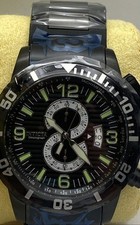Relógio masculino Invicta Corduva 52mm WR200M preto cronógrafo data mergulhador aço inoxidável, usado comprar usado  Enviando para Brazil