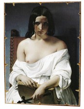 Hayez meditazione stampa usato  Napoli