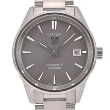 TAG HEUER Carrera calibre 5 WAR211C-3 data mostrador cinza automático masculino I#139922, usado comprar usado  Enviando para Brazil