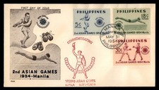 Mayfairstamps Filipinas FDC 1954 2º Combo Jogos Asiáticos Tocha Corredor Primeiro Dia, usado comprar usado  Enviando para Brazil