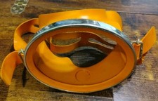 Antiga máscara de mergulho AMF Voit anos 60 88P448 vidro oval temperado borracha laranja EUA, usado comprar usado  Enviando para Brazil
