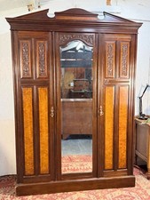 Edwardian walnut triple for sale  EASTLEIGH