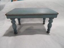 Miniaturas vintage para casa de bonecas Strombecker azul madeira móveis de mesa de cozinha 4x2 comprar usado  Enviando para Brazil