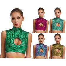 Blusa feminina crop top música recortada camiseta estampada colete moda performance comprar usado  Enviando para Brazil
