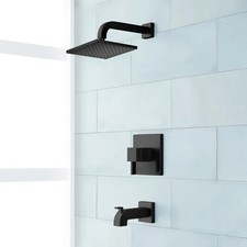 Torneira de banheira e chuveiro de função única com uma alça em preto fosco. (Somente acabamento), usado comprar usado  Enviando para Brazil