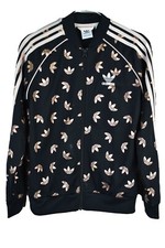 Jaqueta de atletismo ADIDAS preta tamanho 11-12Y meninas zíper completo casual ao ar livre, usado comprar usado  Enviando para Brazil