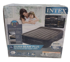 Cama de ar Intex Dura-Beam Plus 16,5" descanso de travesseiro levantado com bomba interna - Preto comprar usado  Enviando para Brazil