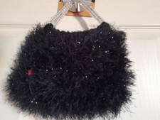 Black fluffy glittery for sale  BELFAST