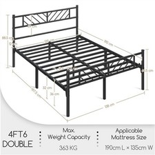 Double metal bed for sale  IPSWICH