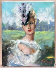 Tableau huile portrait d'occasion  Paris II