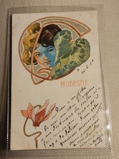 Cartolina donna fiore usato Cartolina donna fiore usato  Belgirate