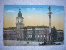 260) Pocztówka Poczta Polowa 1917 WARSZAWA Warszawa POLSKA - Zamek Kolumna Zygmunta II na sprzedaż  Wysyłka do Poland