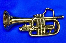 Fivela de cinto Flugel Horn instrumento musical músico exclusivo cor dourada comprar usado  Enviando para Brazil