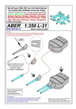 Aber - S 1:350 L-031 - Tonneaux Courts Pour Hood, Repulse, Queen Elisabeth... comprar usado  Enviando para Brazil