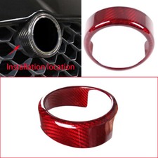 Cover decorativa logo auto anteriore in fibra di carbonio rosso per Alfa Rome... comprar usado  Enviando para Brazil