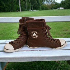 Blusa Converse All Star Chuck Taylor couro marrom fina alta - Tamanho feminino 7,5 comprar usado  Enviando para Brazil