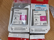 2 x cartuchos de tanque de tinta Canon PFI-102 magenta 130ml embalagem não utilizada aberta comprar usado 2 x cartuchos de tanque de tinta Canon PFI-102 magenta 130ml embalagem não utilizada aberta comprar usado  Enviando para Brazil